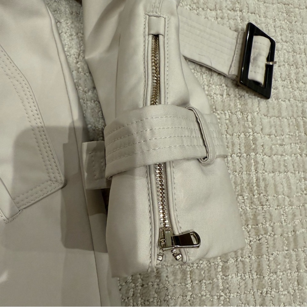 🆕 Zara Women's Double-Breasted Trench Coat - Cream NWT - Picture 5 of 8